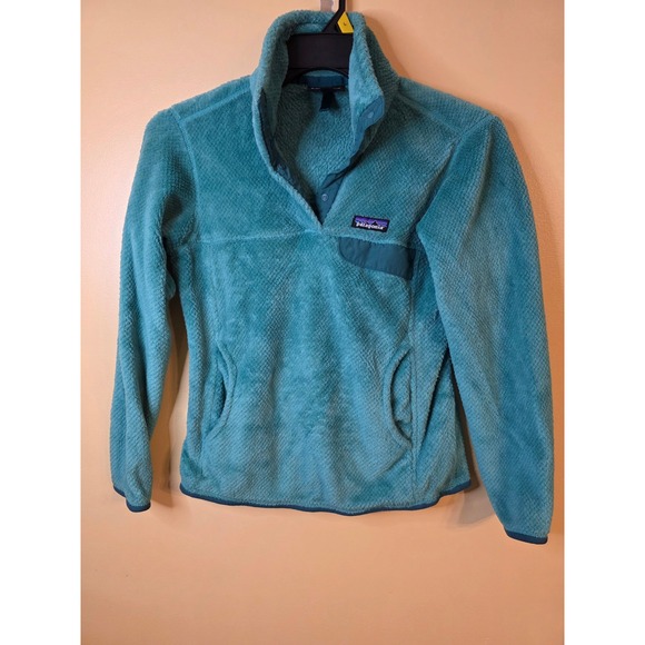 Patagonia Jackets & Blazers - Patagonia Re-Tool Snap-T Pullover Teal Blue Fleece Jacket Womens Small Polartec